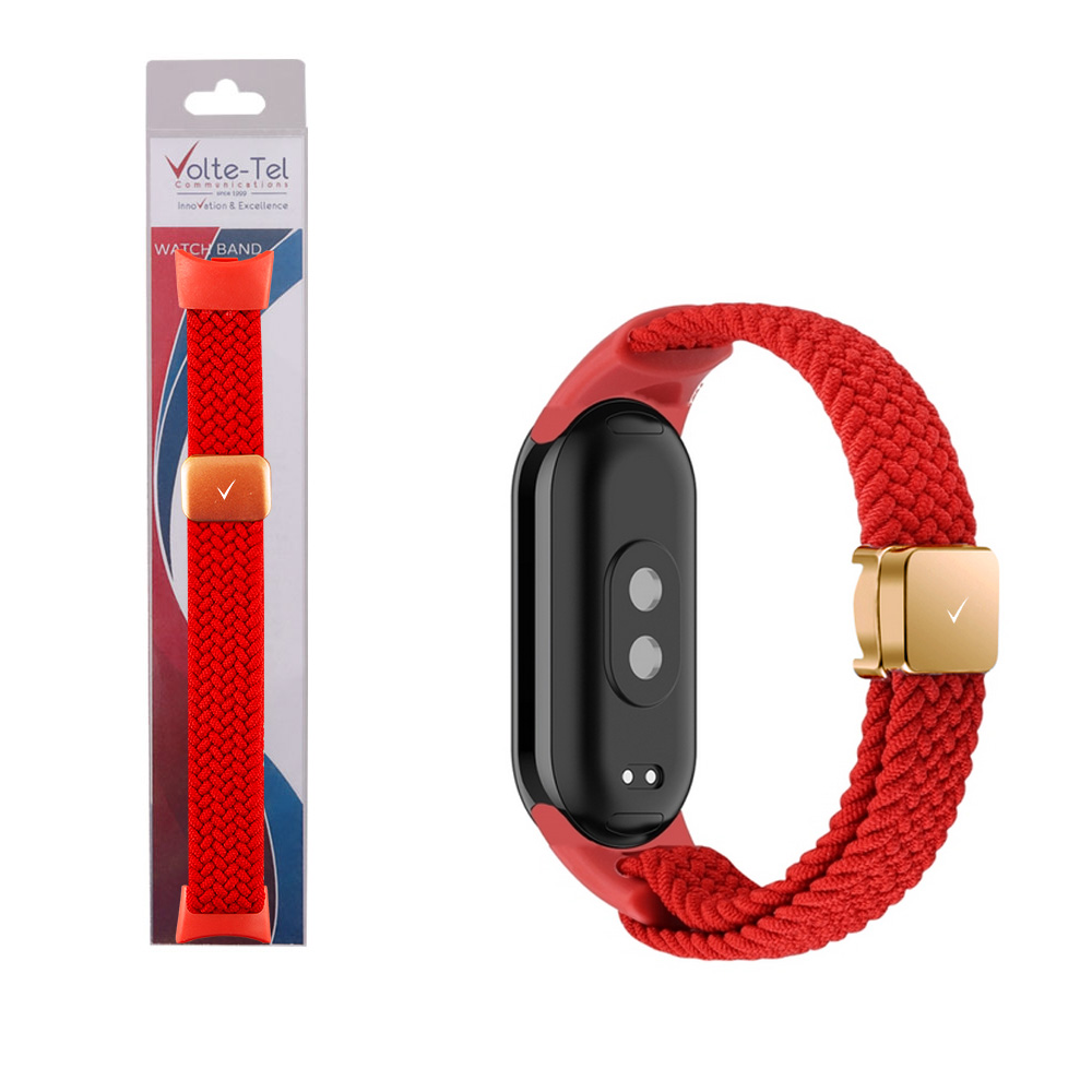 VOLTE-TEL ΛΟΥΡΑΚΙ ΡΟΛΟΓΙΟΥ XIAOMI SMART BAND 8/SMART BAND 9 BRAIDED MAGNETIC BUCKLE RED VT148