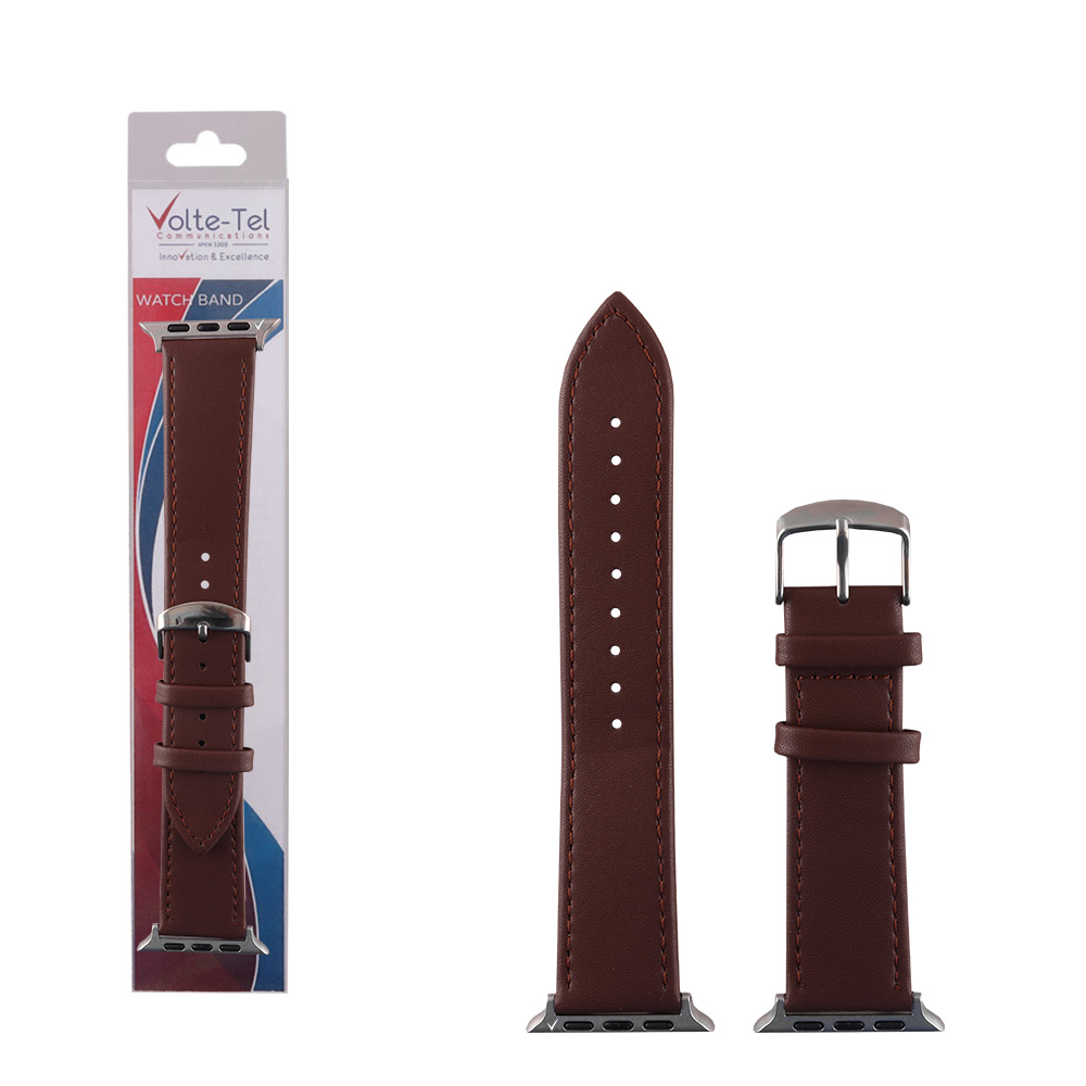 VOLTE-TEL ΛΟΥΡΑΚΙ ΡΟΛΟΓΙΟΥ ΔΕΡΜΑΤΙΝΟ APPLE WATCH 42/44/45/46/49mm BROWN VT149