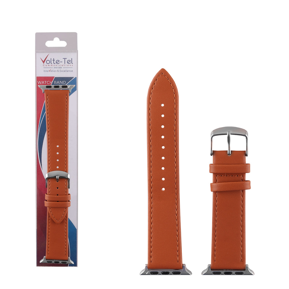 VOLTE-TEL ΛΟΥΡΑΚΙ ΡΟΛΟΓΙΟΥ ΔΕΡΜΑΤΙΝΟ APPLE WATCH 42/44/45/46/49mm BRONZE VT149