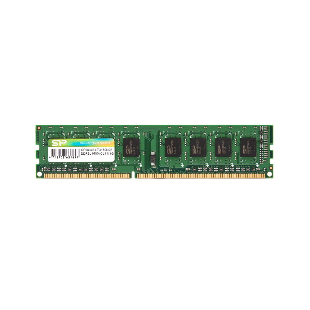 SILICON POWER ΜΝΗΜΗ DDR3L 1600 CL11 LOW VOLTAGE U-DIMM 1.35V 4GB 512Mx8 SR 1600MHz SP004GLLTU160N02