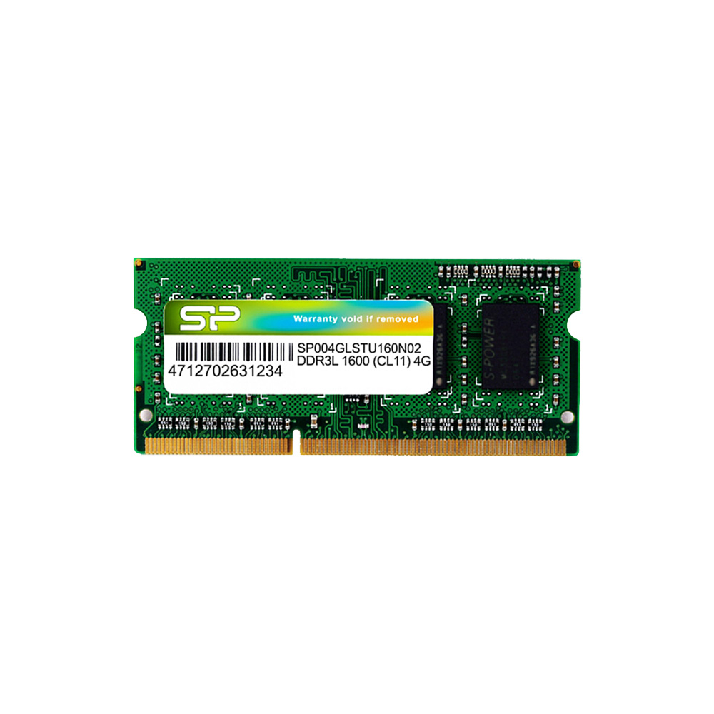 SILICON POWER ΜΝΗΜΗ DDR3L 1600 CL11 LOW VOLTAGE SO-DIMM 1.35V 4GB 512Mx8 SR 1600MHz SP004GLSTU160N02