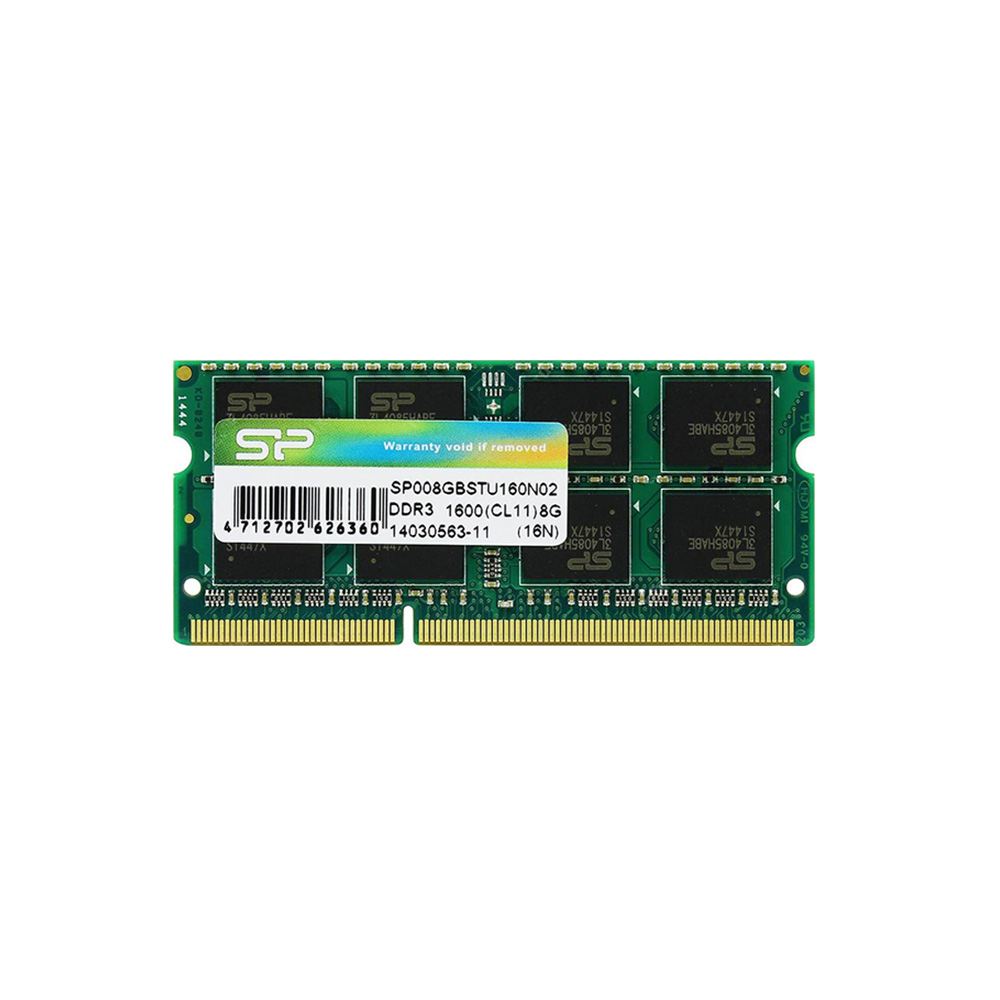 SILICON POWER ΜΝΗΜΗ DDR3 1600 CL11 SO-DIMM 1.5V 8GB 512Mx8 SR 1600MHz SP008GBSTU160N02