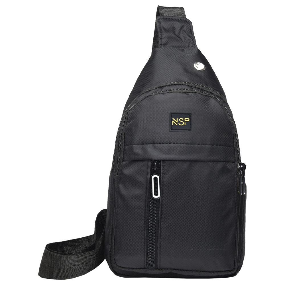 NSP N122 CASUAL ΤΣΑΝΤΑΚΙ ΑΔΙΑΒΡΟΧΟ CROSSBODY 8L DURABLE ΥΦΑΣΜΑΤΙΝΟ DARK GREY