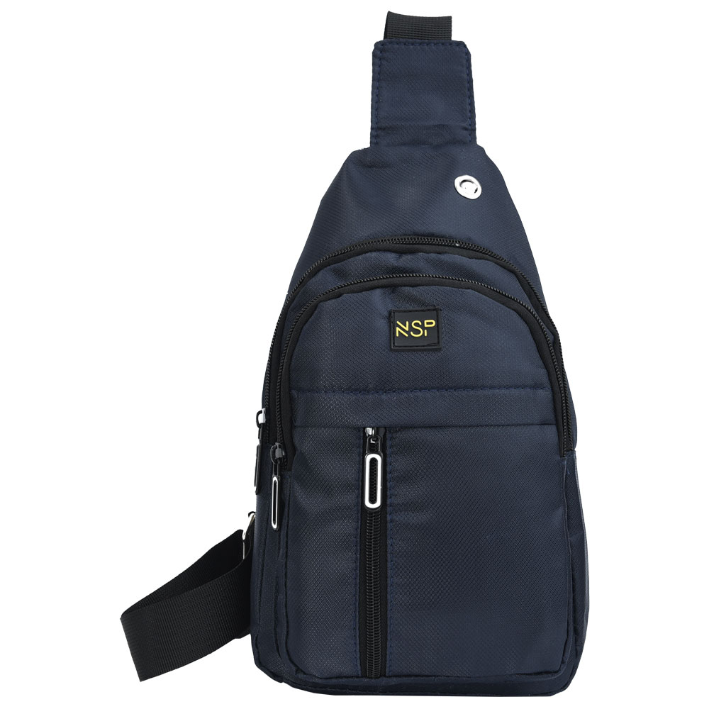 NSP N122 CASUAL ΤΣΑΝΤΑΚΙ ΑΔΙΑΒΡΟΧΟ CROSSBODY 8L SOFT ΥΦΑΣΜΑΤΙΝΟ BLUE