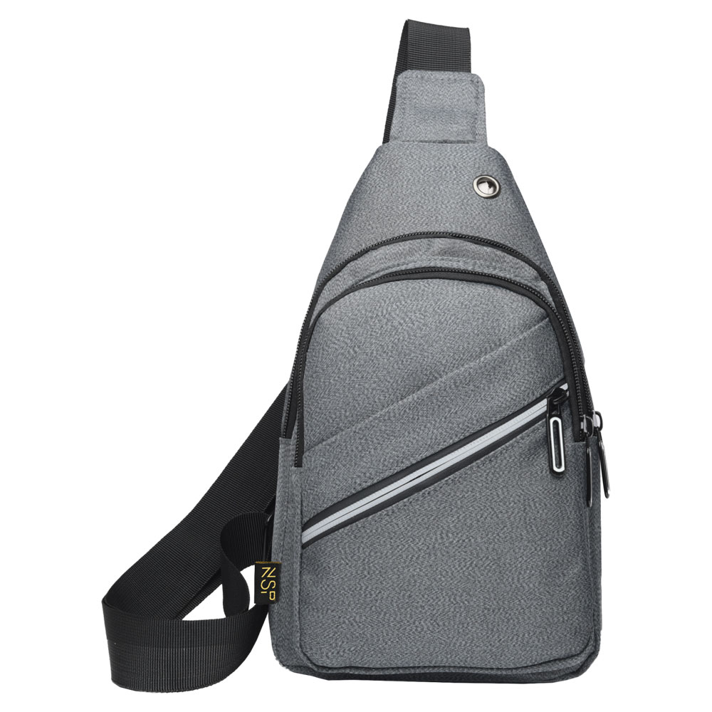 NSP N120 SPORT ΤΣΑΝΤΑΚΙ ΑΔΙΑΒΡΟΧΟ CROSSBODY 7.5L DURABLE ΥΦΑΣΜΑΤΙΝΟ GREY