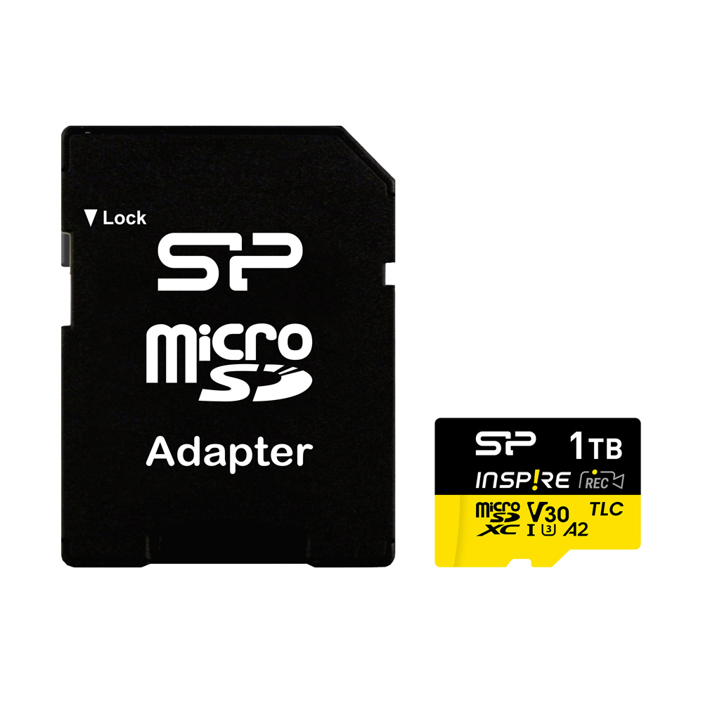 SILICON POWER micro SDXC 1TB CLASS 10 UHS-I U3 A2 V30 INSPIRE DDR200/WA R170/W160 MB/S + SD ADAPTOR SP001TBSTXLA2V1NSP