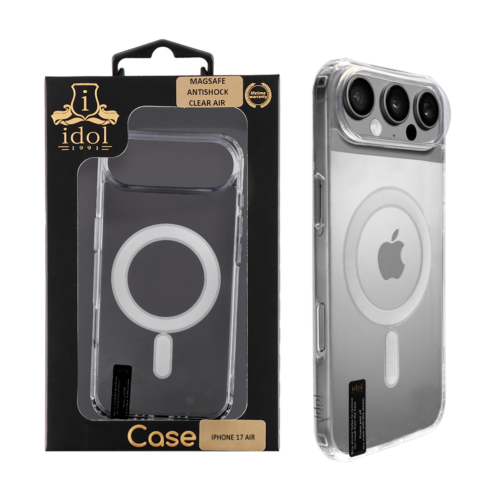 IDOL 1991 ΘΗΚΗ IPHONE 17 AIR 6.9" MAGSAFE ANTISHOCK CLEAR AIR BACK COVER TPU CAMERA GUARD ΔΙΑΦΑΝΗ