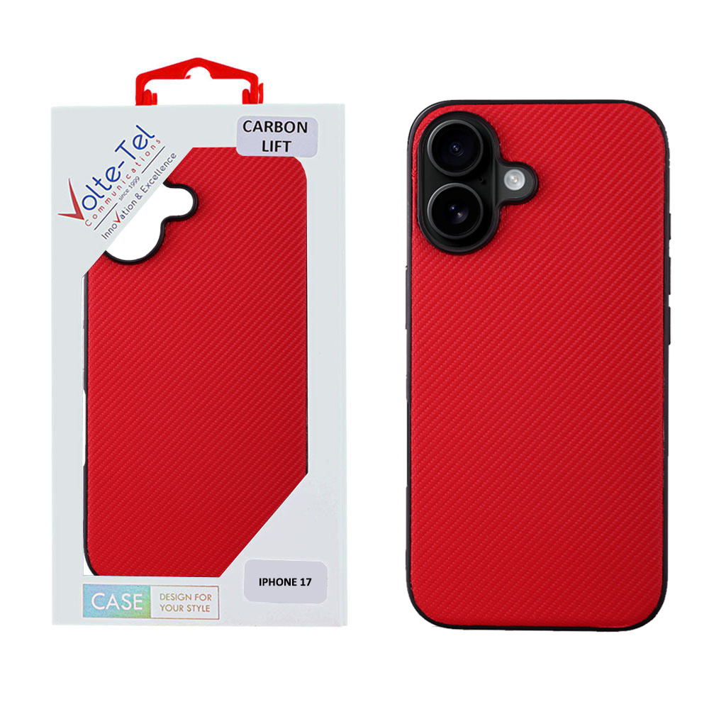 VOLTE-TEL ΘΗΚΗ IPHONE 17 6.3" CARBON LIFT CAMERA GUARD PROTECTION RED