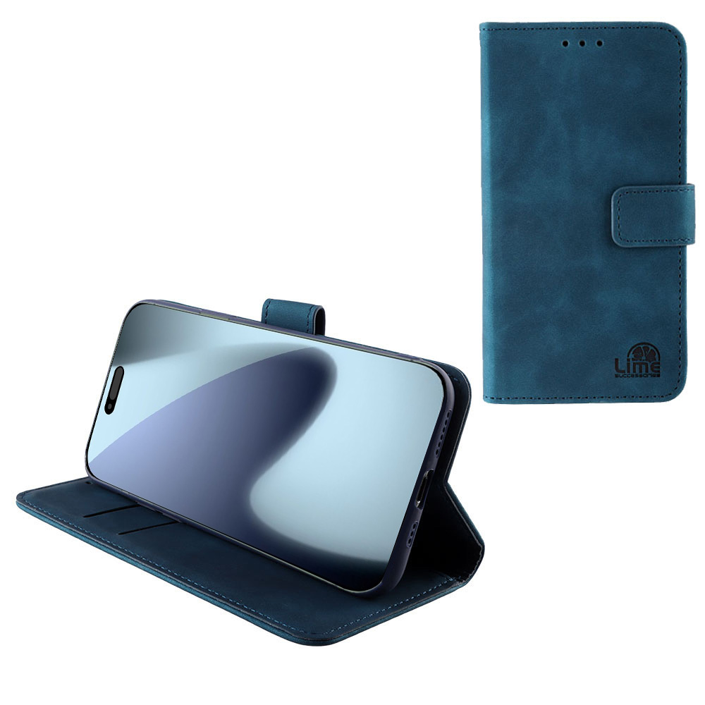 LIME ΘΗΚΗ IPHONE 17 PRO MAX 6.9" ESSENTIAL MAGNET BOOK STAND CLIP DARK BLUE