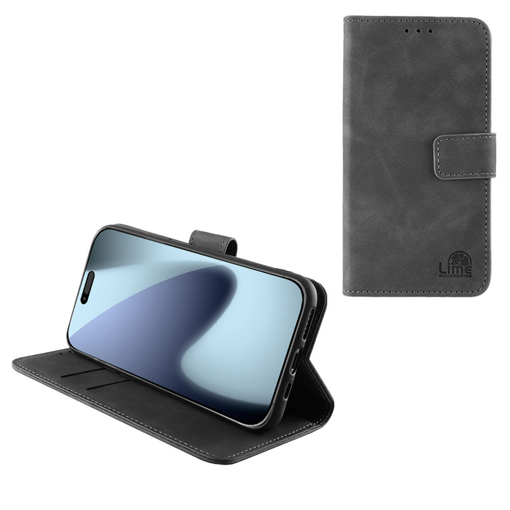 LIME ΘΗΚΗ IPHONE 17 PRO MAX 6.9" ESSENTIAL MAGNET BOOK STAND CLIP GREY