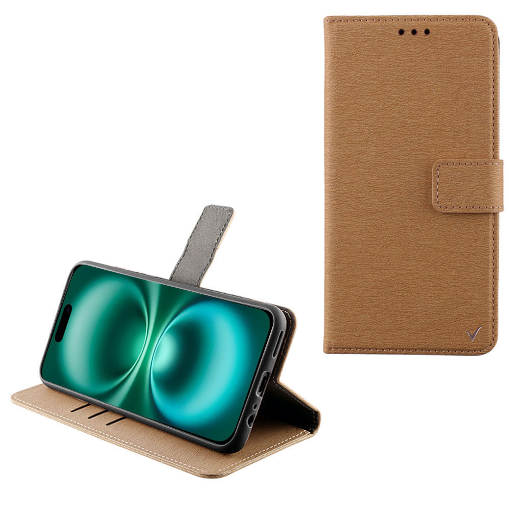 VOLTE-TEL ΘΗΚΗ IPHONE 17 6.3" ALLURE MAGNET BOOK STAND CLIP GOLD