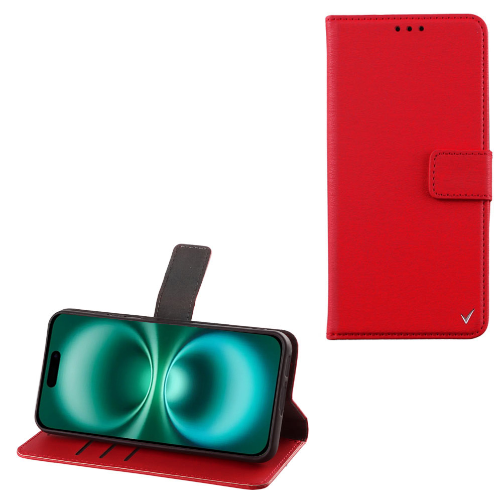 VOLTE-TEL ΘΗΚΗ IPHONE 17 6.3" ALLURE MAGNET BOOK STAND CLIP RED