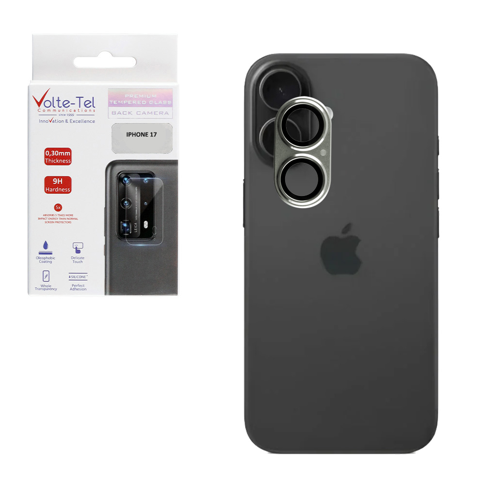 VOLTE-TEL CAMERA GLASS COVER IPHONE 17 6.3" 9H 0.30MM 3D AR ALUMINIUM-ELECTROPLATING FRAME GREEN