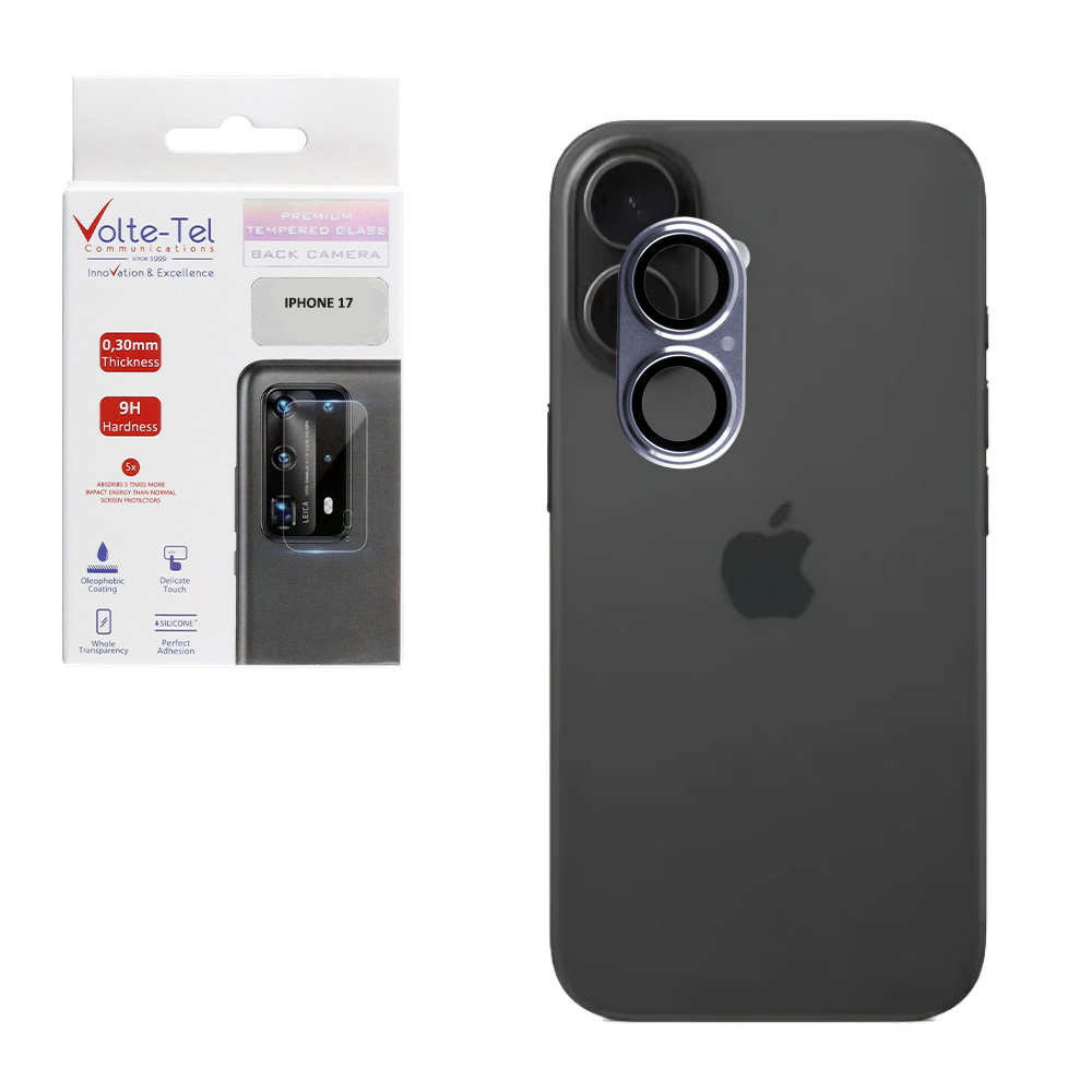 VOLTE-TEL CAMERA GLASS COVER IPHONE 17 6.3" 9H 0.30MM 3D AR ALUMINIUM-ELECTROPLATING FRAME PURPLE