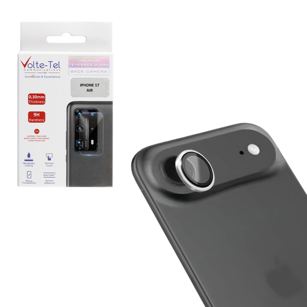 VOLTE-TEL CAMERA GLASS COVER IPHONE 17 AIR 6.9" 9H 0.33MM AR PREMIUM EASY APPLICATION TITANIUM GREY
