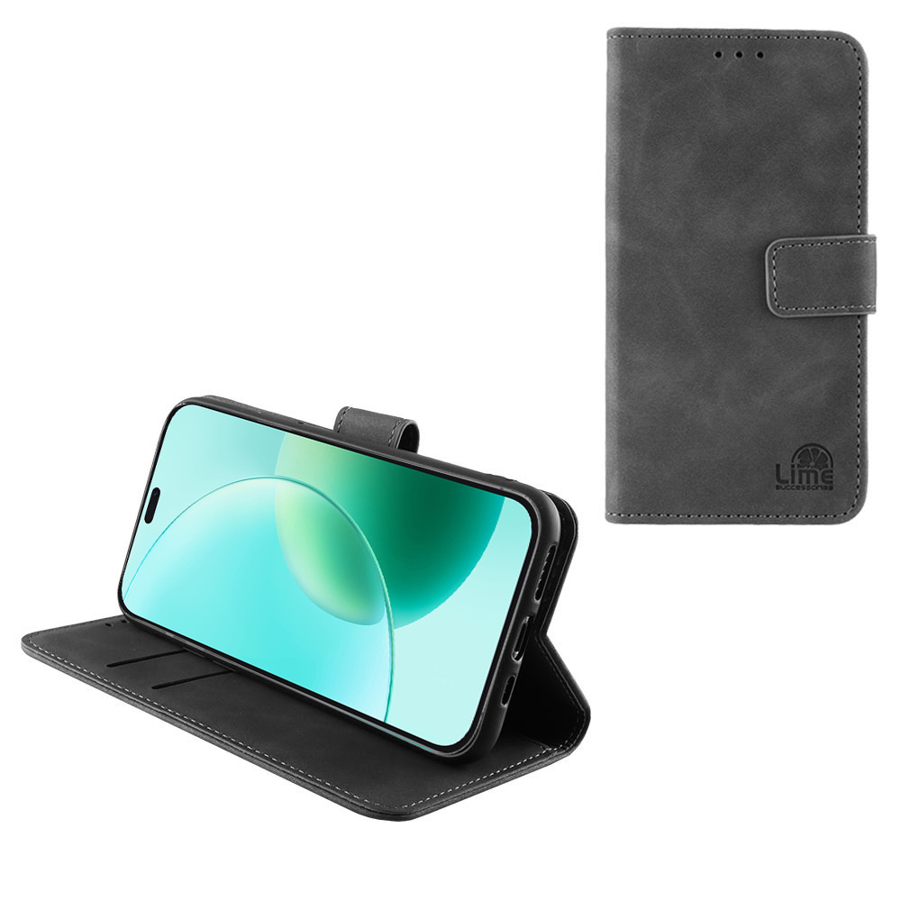 LIME ΘΗΚΗ HONOR 400 LITE 5G 6.7" ESSENTIAL MAGNET BOOK STAND CLIP GREY