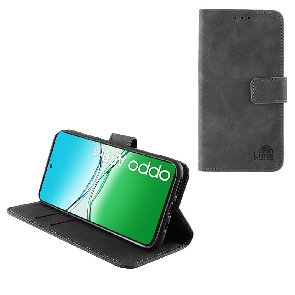 LIME ΘΗΚΗ OPPO A5 PRO 4G/A5 PRO 5G 6.67" ESSENTIAL MAGNET BOOK STAND CLIP GREY