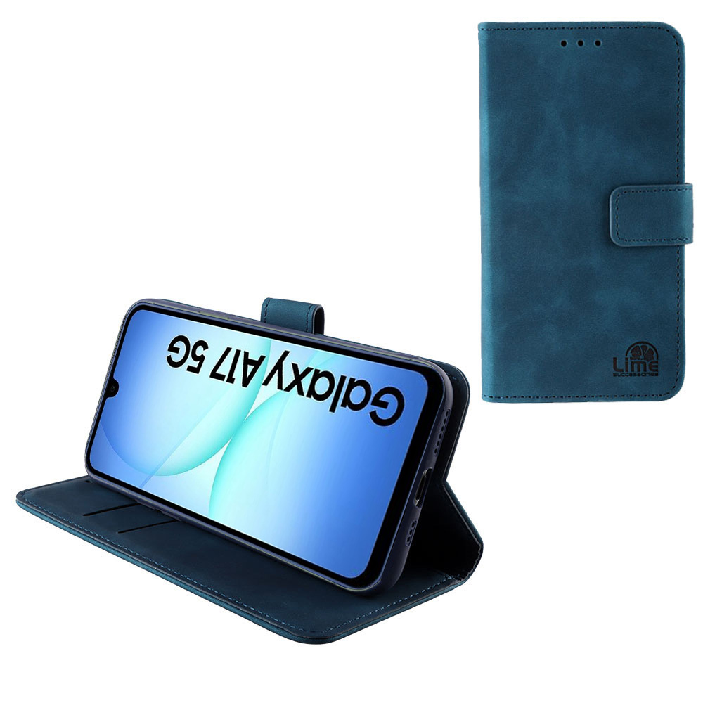 LIME ΘΗΚΗ SAMSUNG A17 4G A175/A17 5G A176 6.74" ESSENTIAL MAGNET BOOK STAND CLIP DARK BLUE
