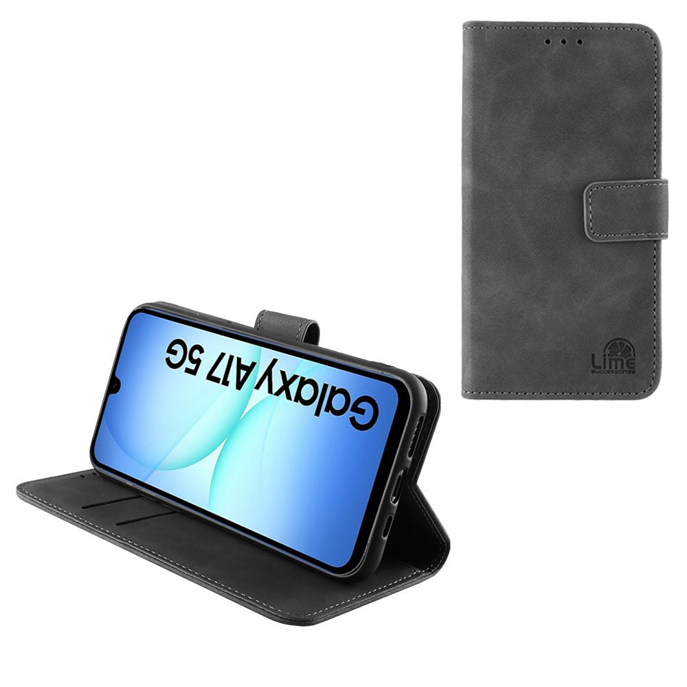 LIME ΘΗΚΗ SAMSUNG A17 4G A175/A17 5G A176 6.74" ESSENTIAL MAGNET BOOK STAND CLIP GREY