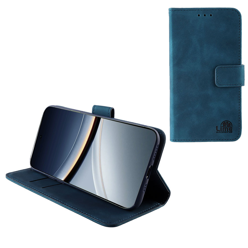 LIME ΘΗΚΗ XIAOMI POCO F7 5G 6.83" ESSENTIAL MAGNET BOOK STAND CLIP DARK BLUE