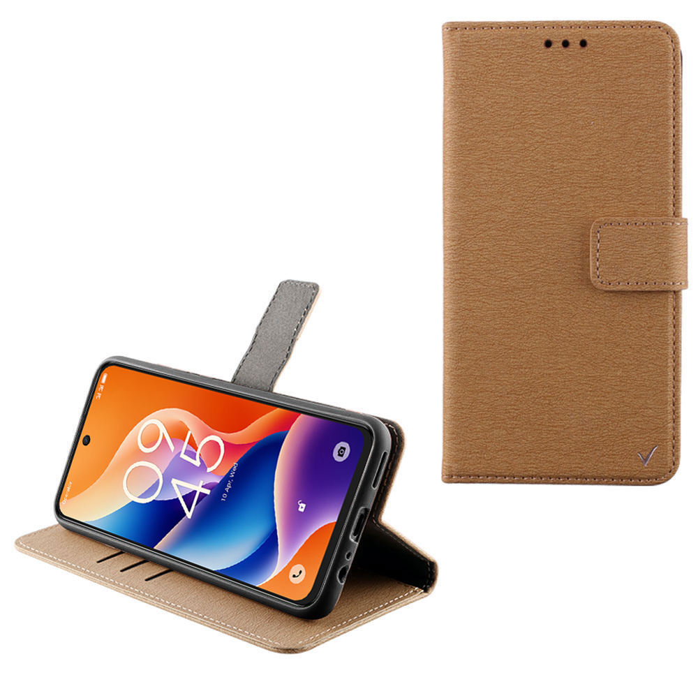 VOLTE-TEL ΘΗΚΗ TCL 605/ 60 SE 6.67" ALLURE MAGNET BOOK STAND CLIP GOLD