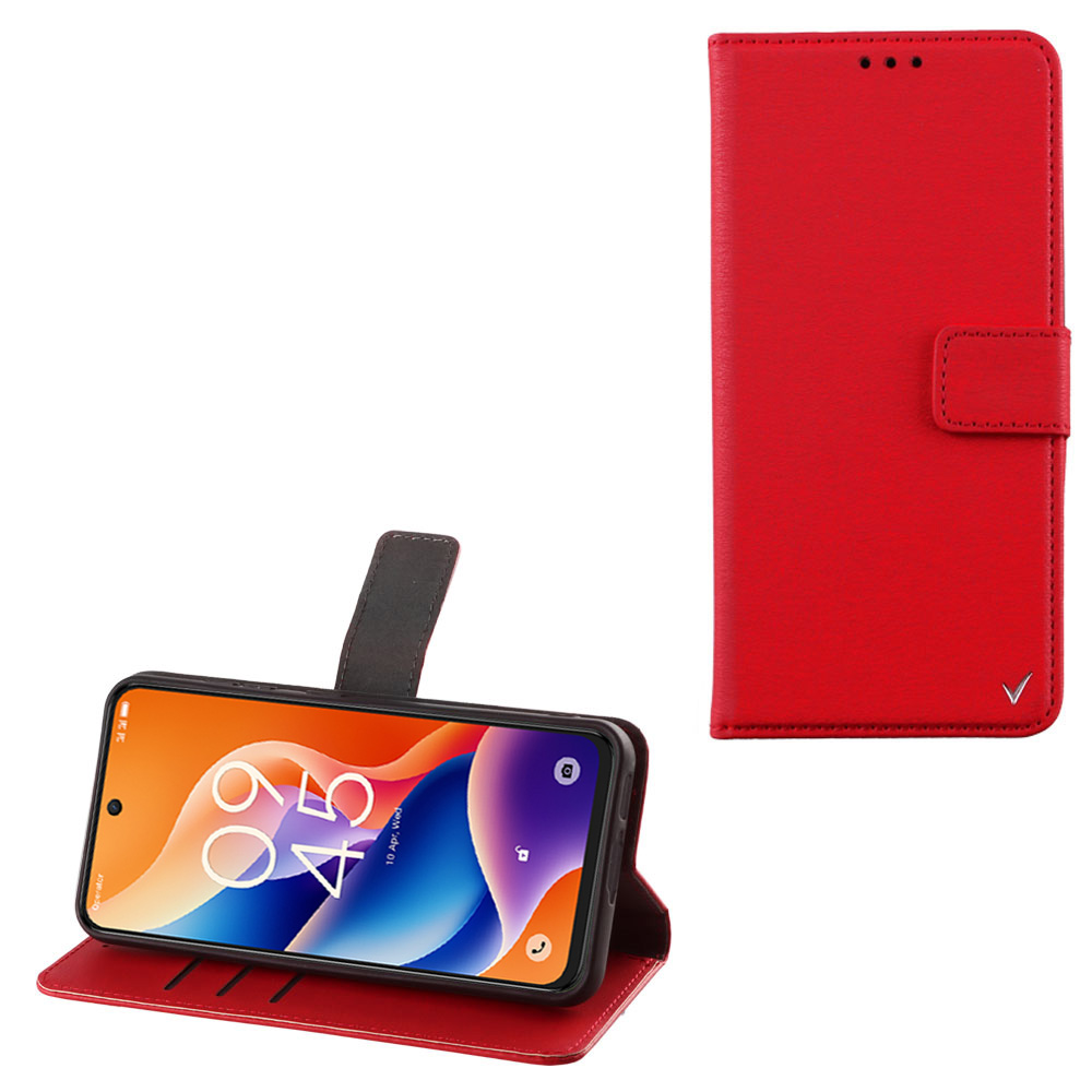 VOLTE-TEL ΘΗΚΗ TCL 605/ 60 SE 6.67" ALLURE MAGNET BOOK STAND CLIP RED