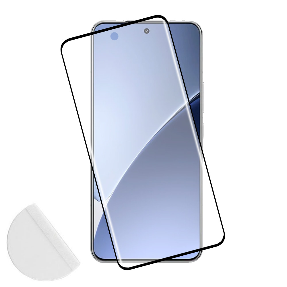IDOL 1991 TEMPERED GLASS XIAOMI 15S PRO 5G 6.73" 9H 0.30mm 3D FULL GLUE SEMI CURVED FINGER UNLOCK BLACK + SQUEEZY CARD