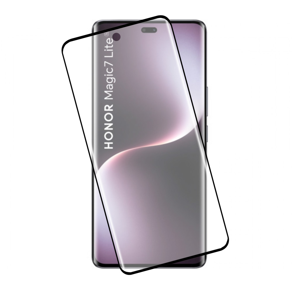 IDOL 1991 TEMPERED GLASS HUAWEI MAGIC7 LITE 6.78" 9H 0.30mm 3D EDGE GLUE SEMI CURVED FINGER UNLOCK BLACK
