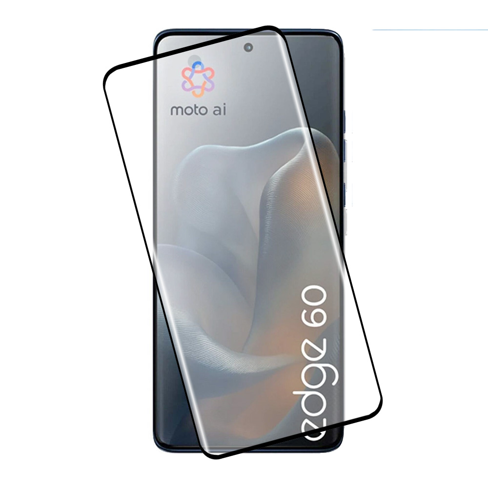 IDOL 1991 TEMPERED GLASS MOTOROLA EDGE 60 5G 6.67" 9H 0.30mm 3D EDGE GLUE SEMI CURVED FINGER UNLOCK BLACK