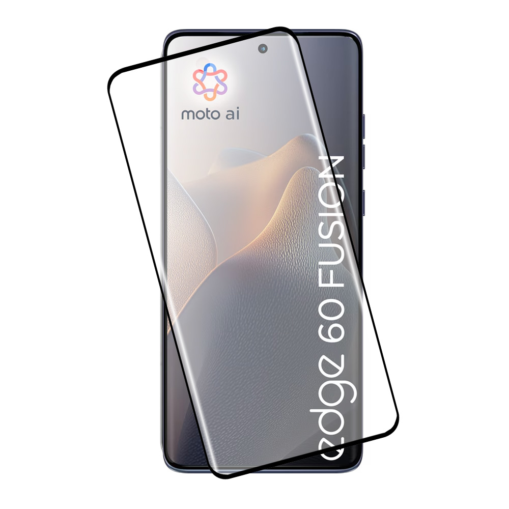 IDOL 1991 TEMPERED GLASS MOTOROLA EDGE 60 FUSION 5G 6.67" 9H 0.30mm 3D EDGE GLUE SEMI CURVED FINGER UNLOCK BLACK