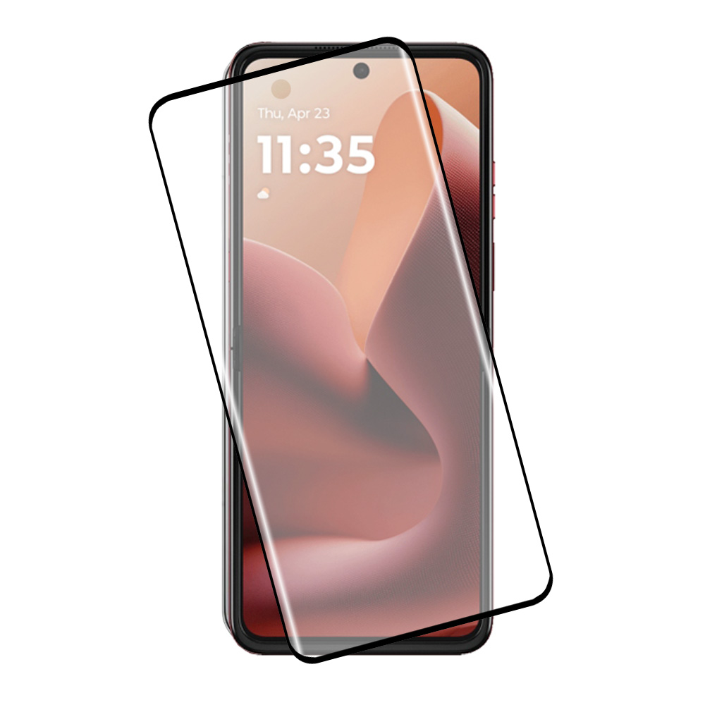 IDOL 1991 TEMPERED GLASS MOTOROLA MOTO RAZR 60 5G 6.9" 9H 0.30mm 3D EDGE GLUE SEMI CURVED FINGER UNLOCK BLACK