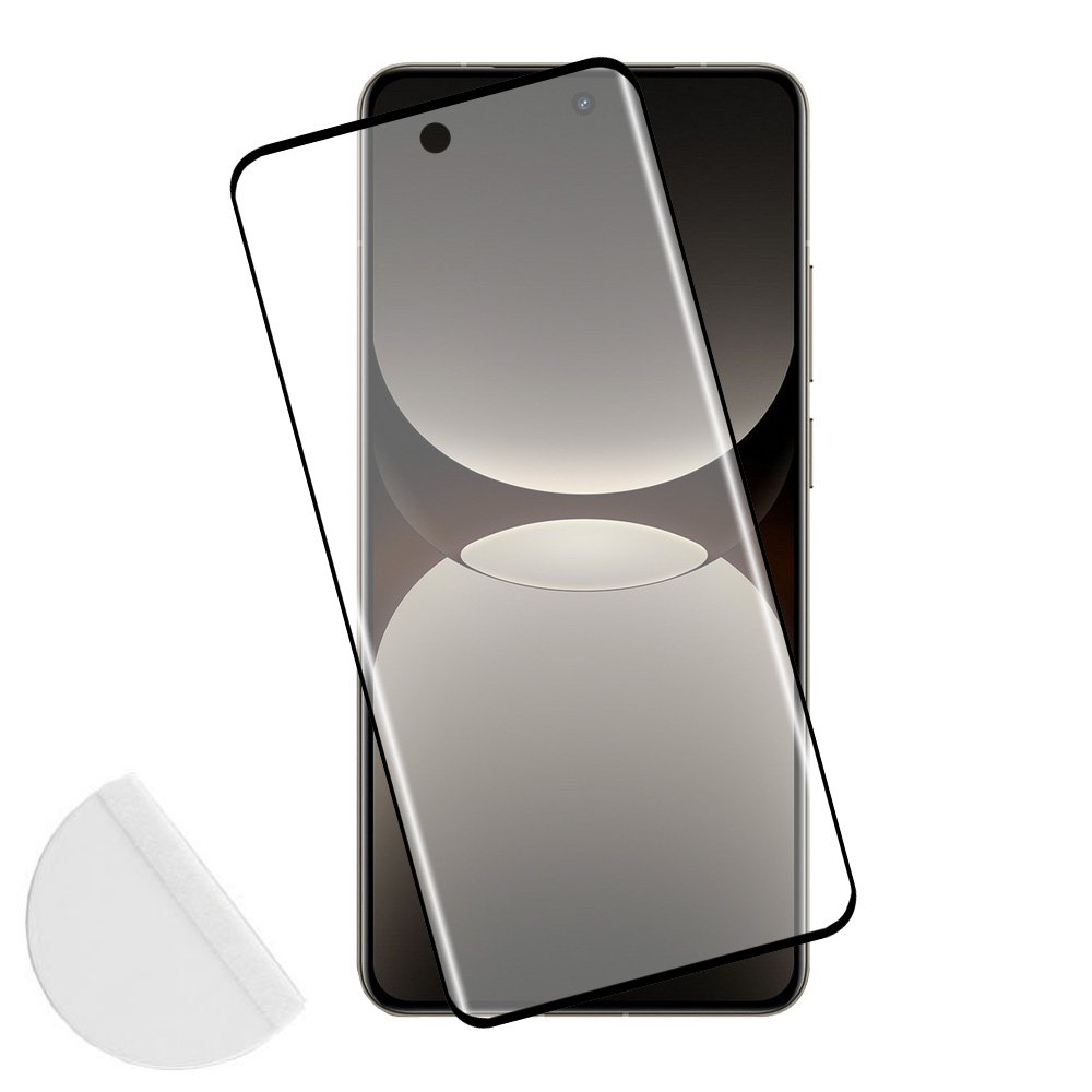 IDOL 1991 TEMPERED GLASS REALME GT 7 PRO/GT 7 PLUS 5G 6.78" 9H 0.30mm 3D FULL GLUE SEMI CURVED FINGER UNLOCK BLACK +SQUEEZY CA