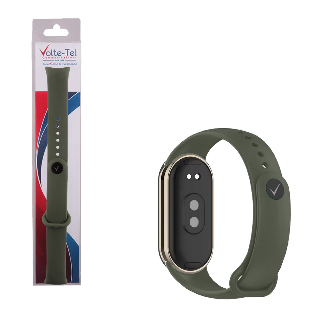 VOLTE-TEL VT152 ΛΟΥΡΑΚΙ ΡΟΛΟΓΙΟΥ ΣΙΛΙΚΟΝΗΣ XIAOMI SMART BAND 8/SMART BAND 9/SMART BAND 10 GREEN