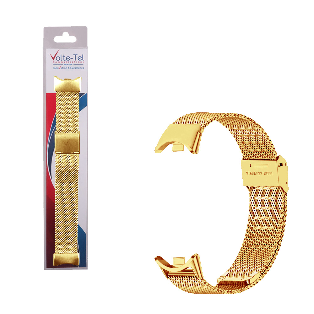 VOLTE-TEL VT155 ΛΟΥΡΑΚΙ ΡΟΛΟΓΙΟΥ ΜΕΤΑΛΛΙΚΟ XIAOMI SMART BAND 8/SMART BAND 9/SMART BAND 10 MILAN GOLD