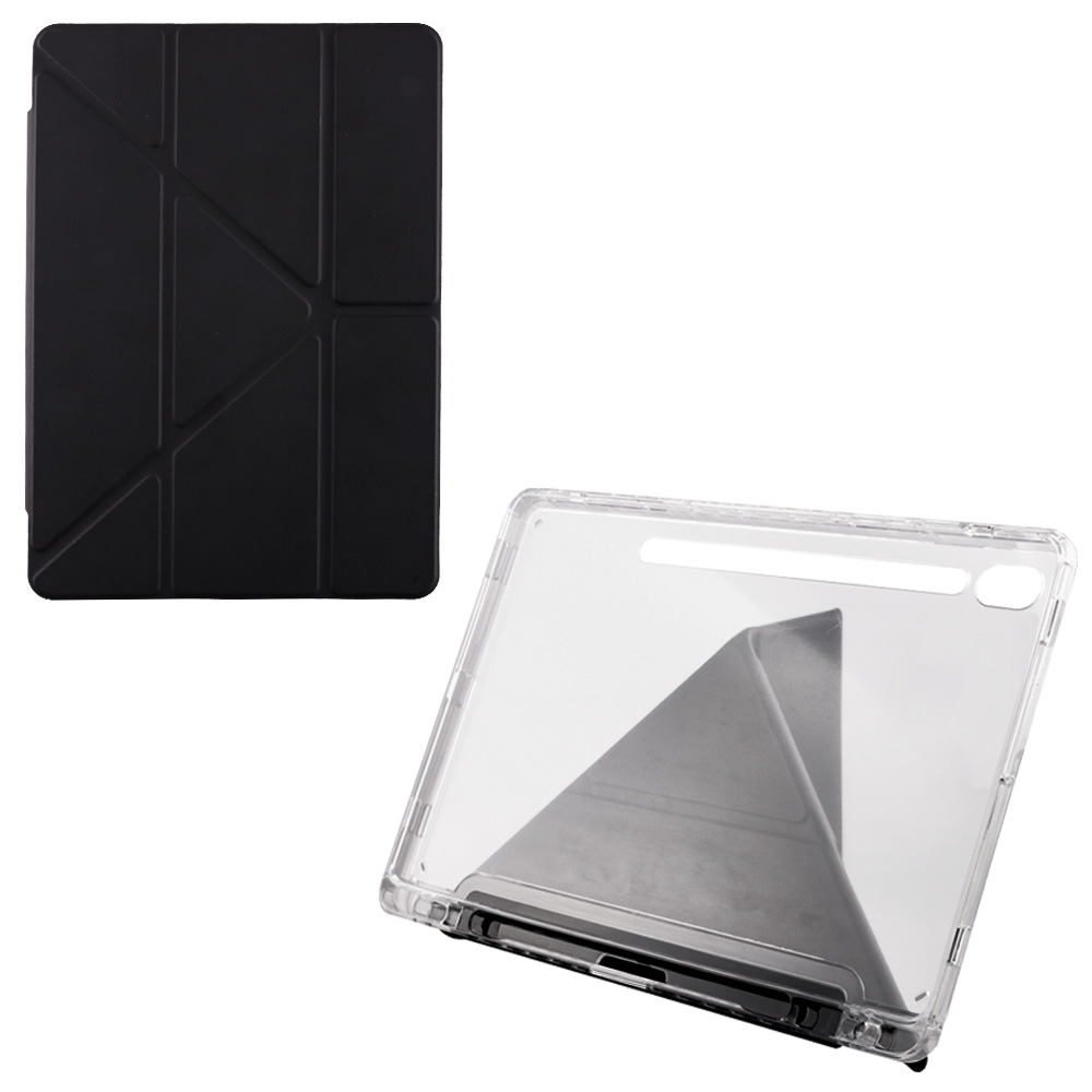 VOLTE-TEL ΘΗΚΗ SAMSUNG TAB S9 X710/S9 FE X120/S10 FE X520 /S10 LITE X400 10.9" LEATHER BOOK DUAL WAY STAND BLACK