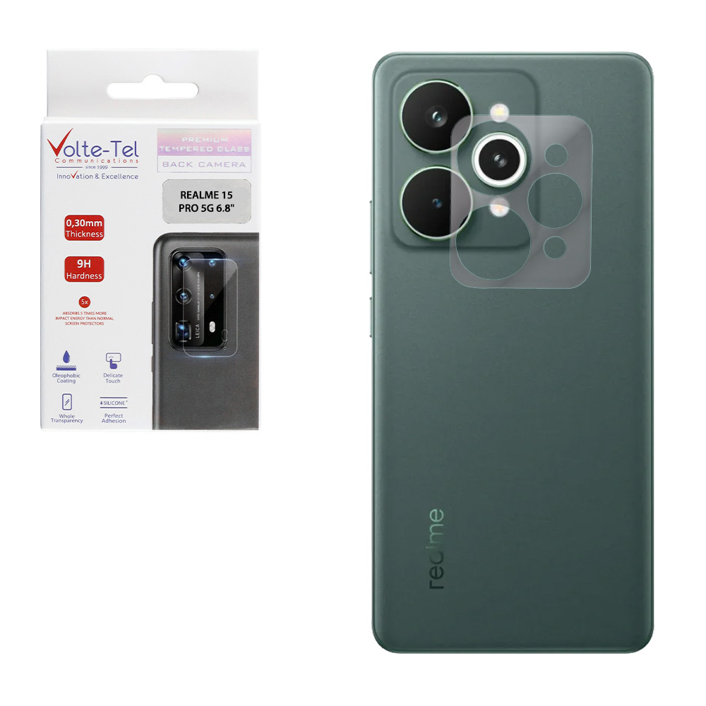 VOLTE-TEL TEMPERED GLASS REALME 15 PRO 5G 6.8" 9H 0.30mm FOR CAMERA