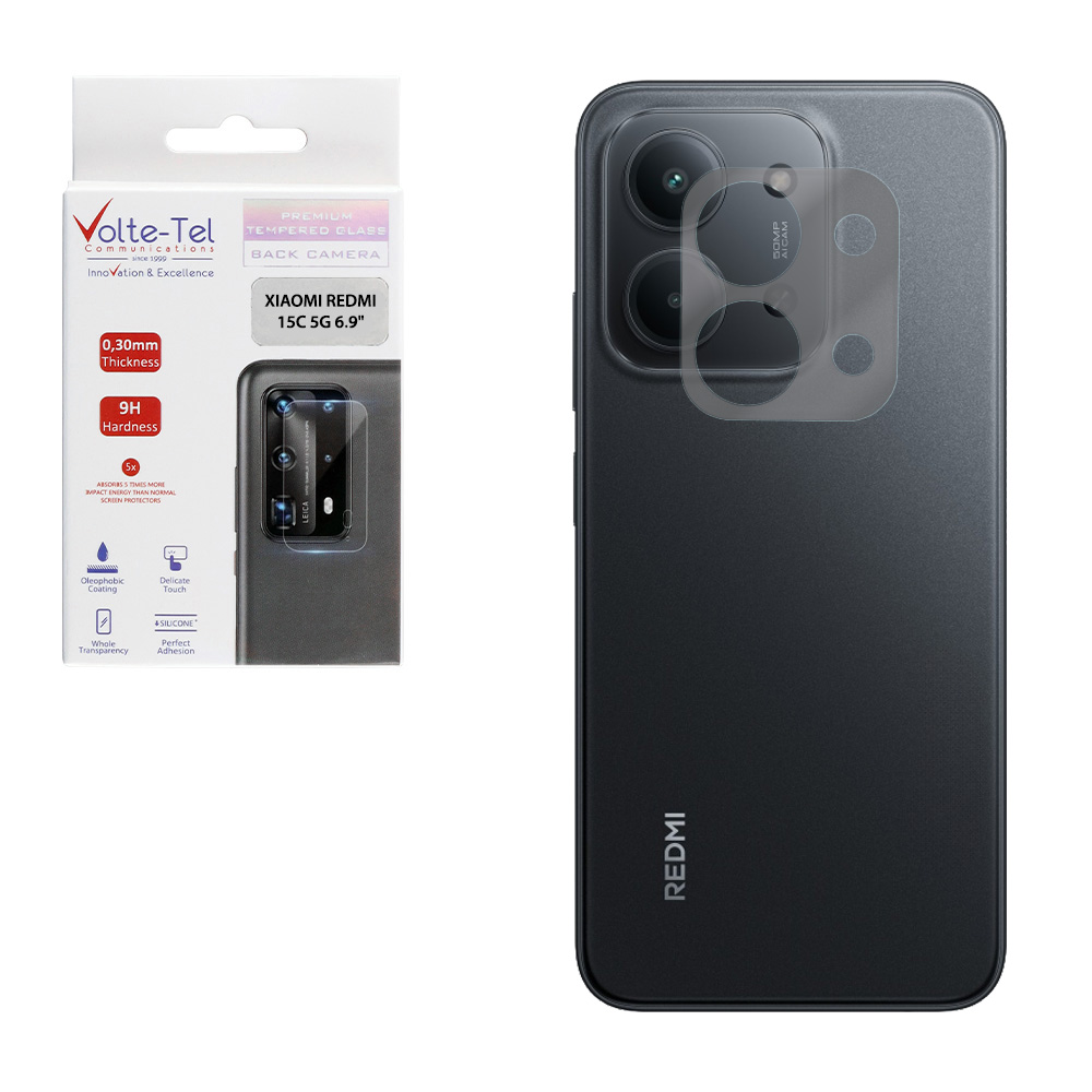 VOLTE-TEL TEMPERED GLASS XIAOMI REDMI 15C 5G 6.9" 9H 0.30mm FOR CAMERA