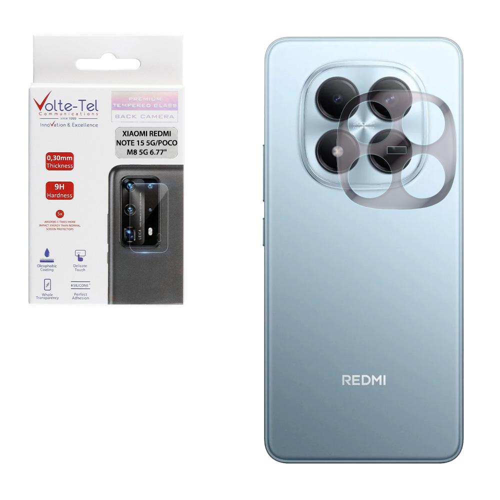 VOLTE-TEL TEMPERED GLASS XIAOMI REDMI NOTE 15 5G/POCO M8 5G 6.77" 9H 0.30mm FOR CAMERA