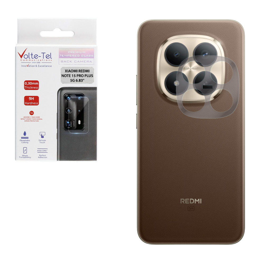 VOLTE-TEL TEMPERED GLASS XIAOMI REDMI NOTE 15 PRO PLUS 5G 6.83" 9H 0.30mm FOR CAMERA