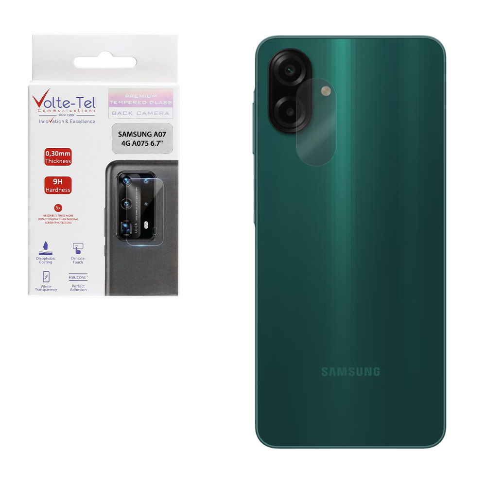 VOLTE-TEL TEMPERED GLASS SAMSUNG A07 4G A075 6.7" 9H 0.30mm FOR CAMERA