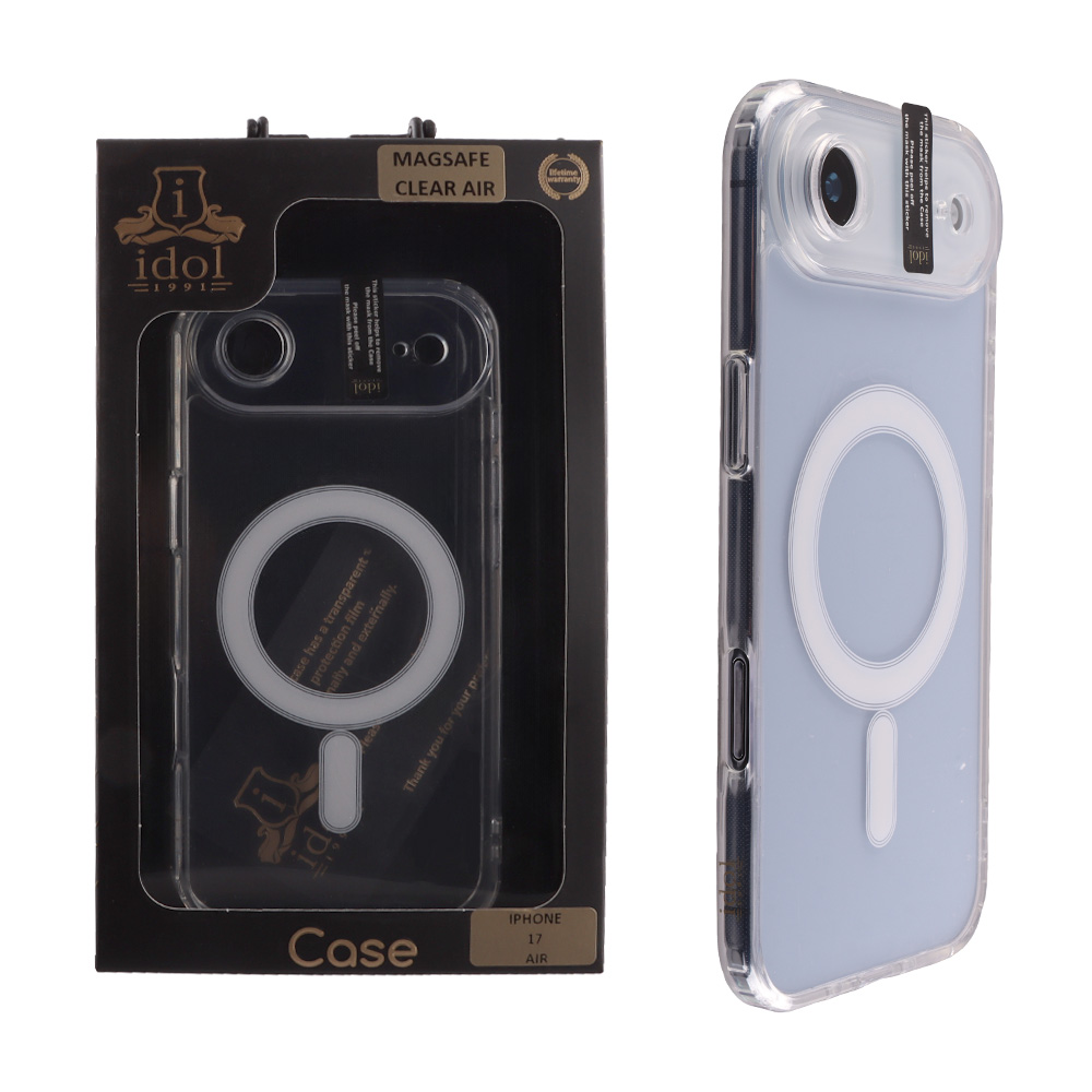 IDOL 1991 ΘΗΚΗ IPHONE 17 AIR 6.5" MAGSAFE ANTISHOCK CLEAR AIR BACK COVER TPU FULL CAMERA PROTECTION ΔΙΑΦΑΝΗ