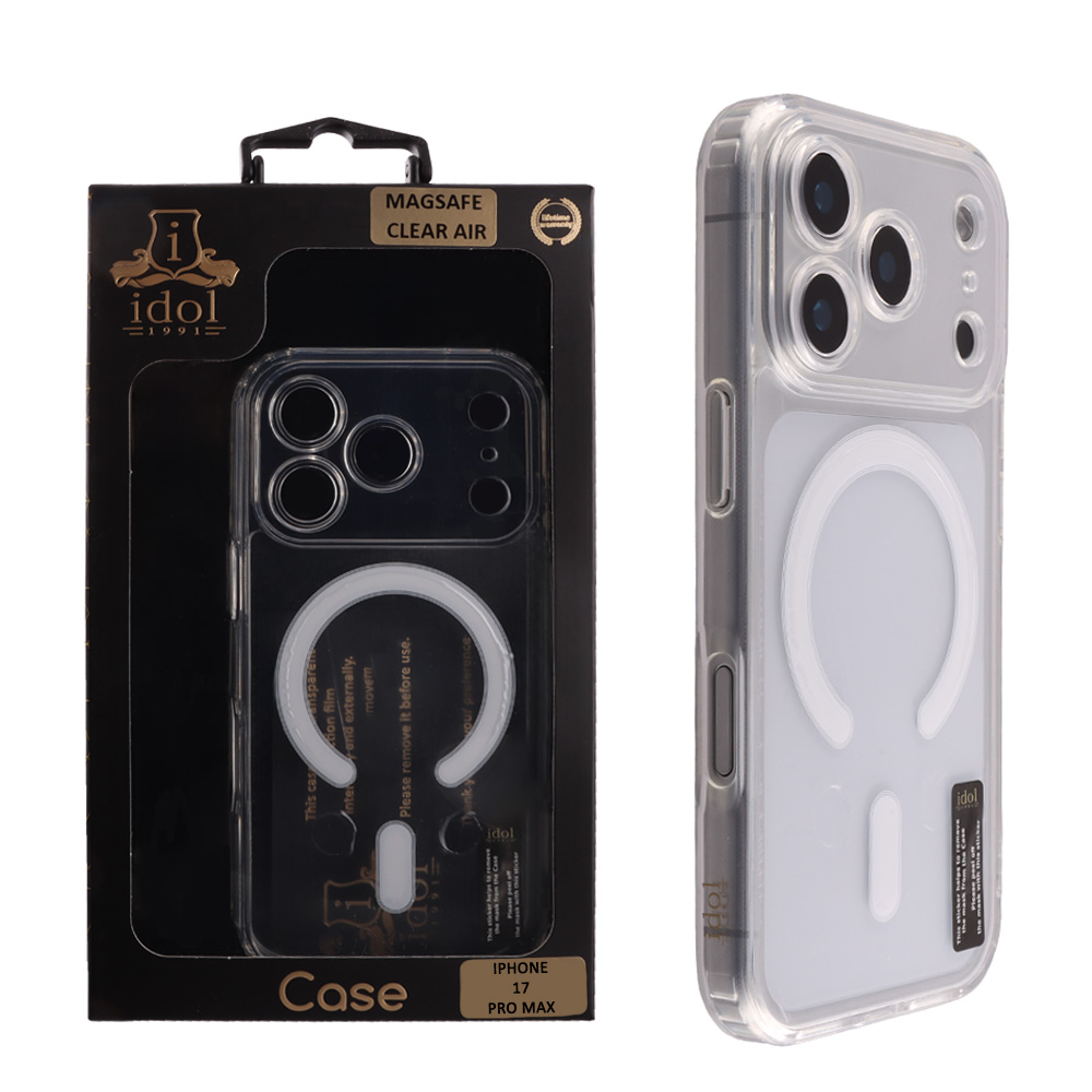 IDOL 1991 ΘΗΚΗ IPHONE 17 PRO MAX 6.9" MAGSAFE ANTISHOCK CLEAR AIR BACK COVER TPU FULL CAMERA PROTECTION ΔΙΑΦΑΝΗ
