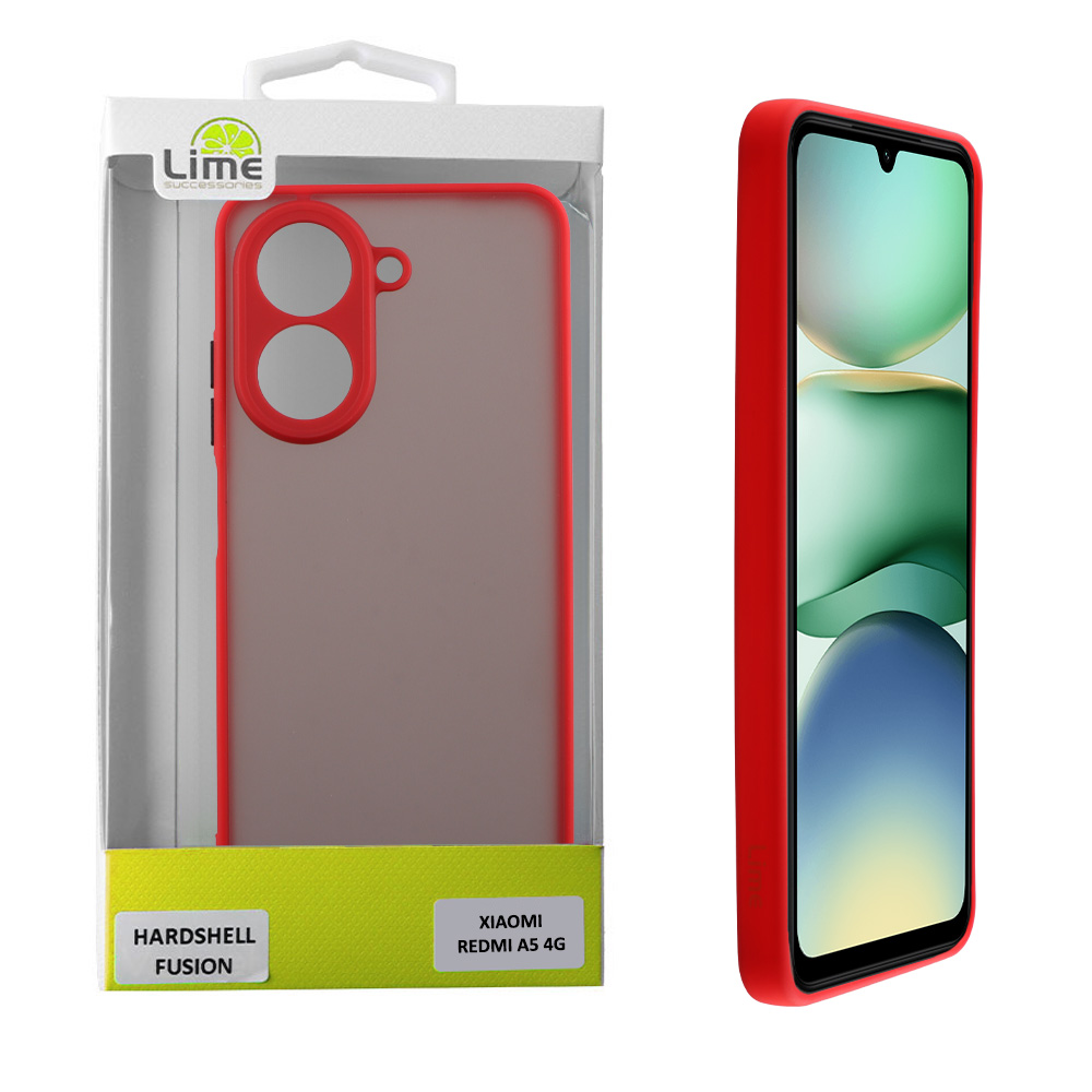 LIME ΘΗΚΗ XIAOMI REDMI A5 4G 6.88" HARDSHELL FUSION FULL CAMERA PROTECTION RED WITH BLACK KEYS