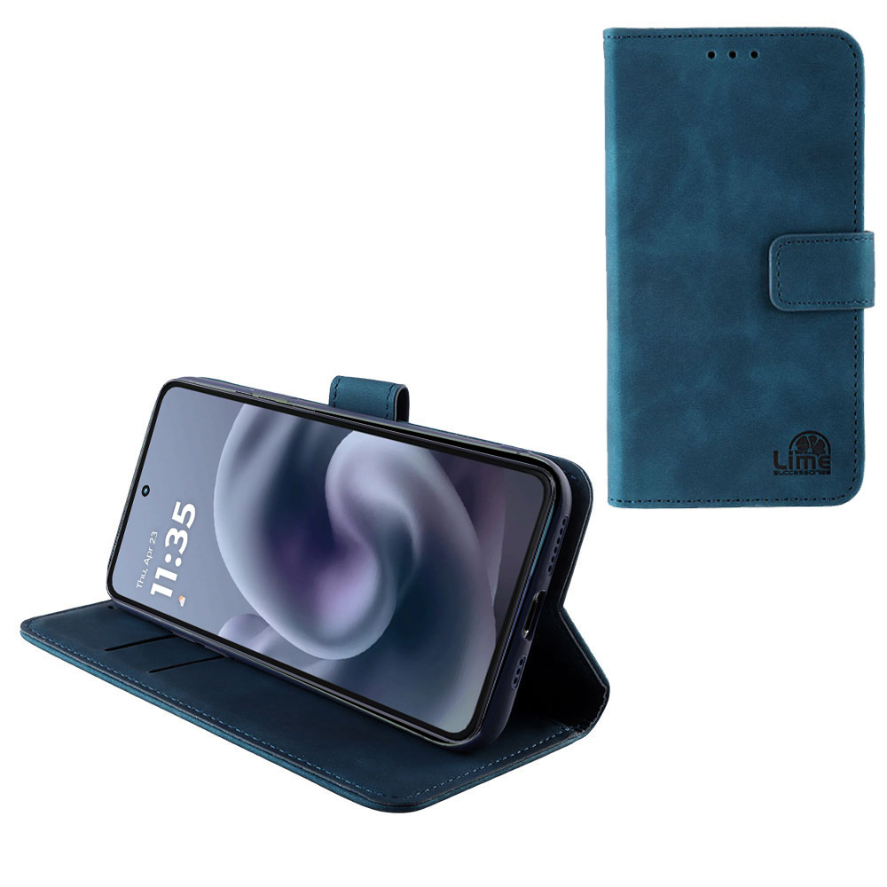 LIME ΘΗΚΗ MOTOROLA MOTO G86 XT2527-2/MOTO G86 POWER 5G XT2527-7 6.67" ESSENTIAL MAGNET BOOK STAND CLIP DARK BLUE