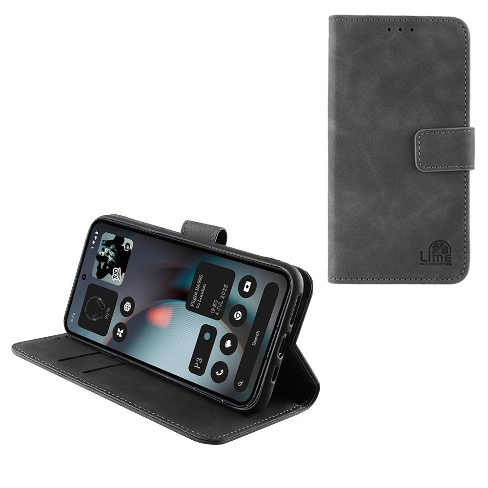 LIME ΘΗΚΗ NOTHING PHONE 3 5G 6.67" ESSENTIAL MAGNET BOOK STAND CLIP GREY