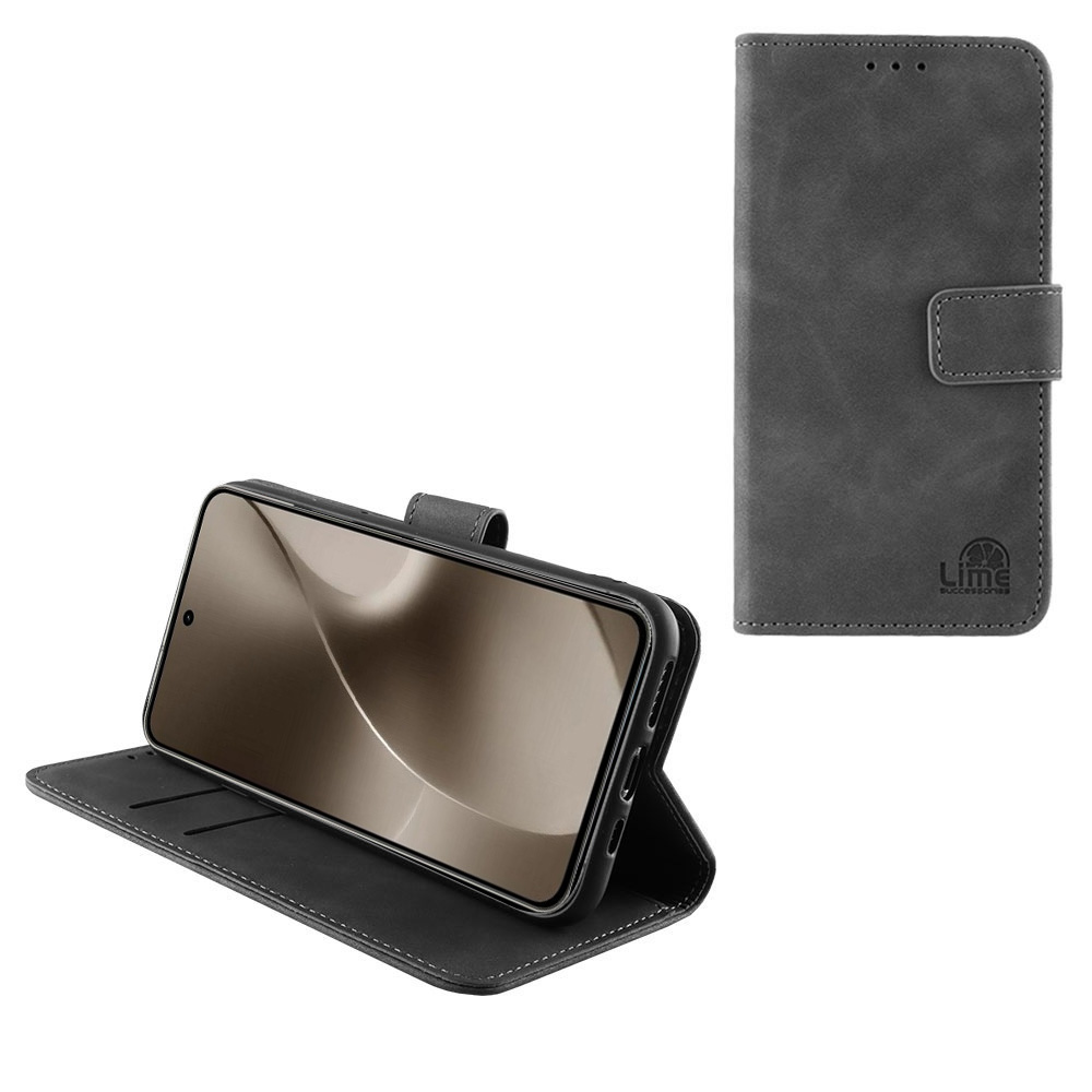 LIME ΘΗΚΗ REALME 15 5G 6.8" ESSENTIAL MAGNET BOOK STAND CLIP GREY