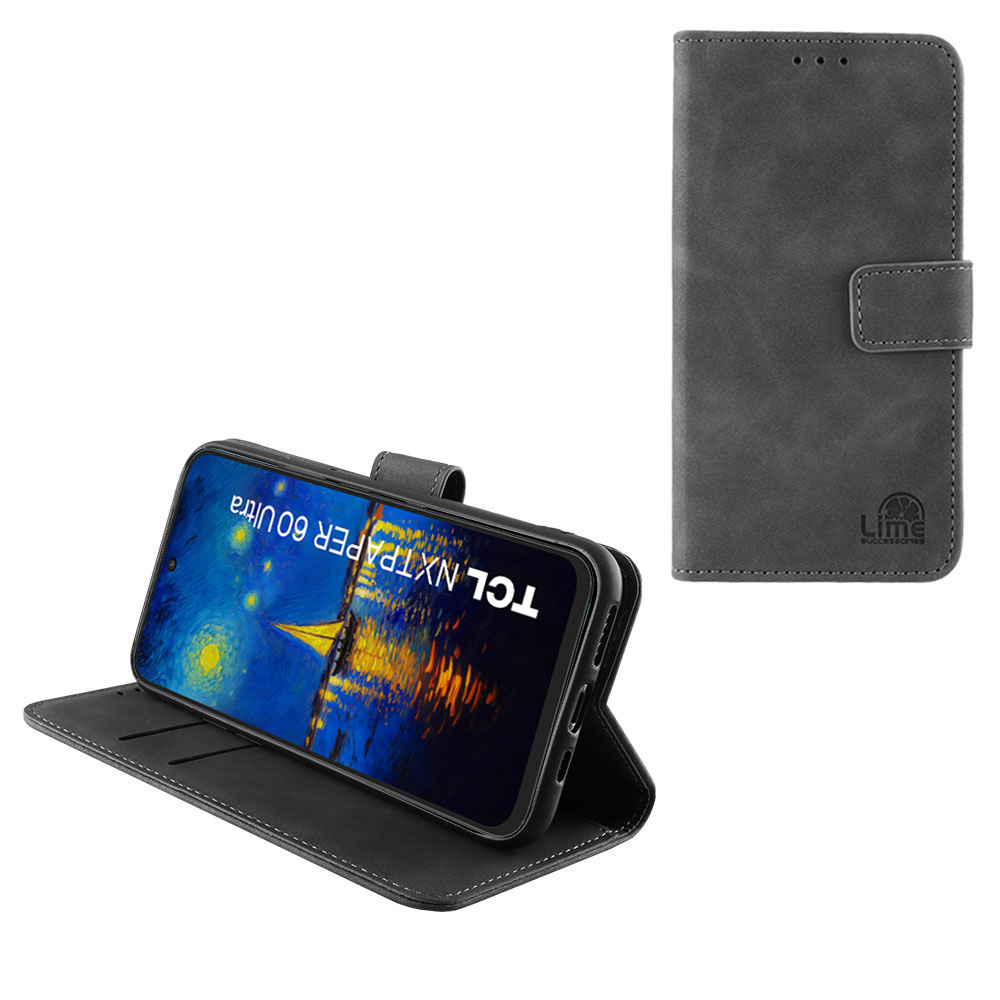 LIME ΘΗΚΗ TCL NXTPAPER 60 ULTRA 5G 7.2" ESSENTIAL MAGNET BOOK STAND CLIP GREY