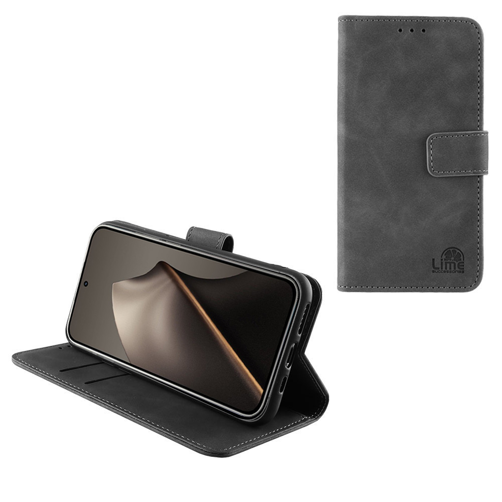 LIME ΘΗΚΗ XIAOMI 15T 5G 6.83" ESSENTIAL MAGNET BOOK STAND CLIP GREY