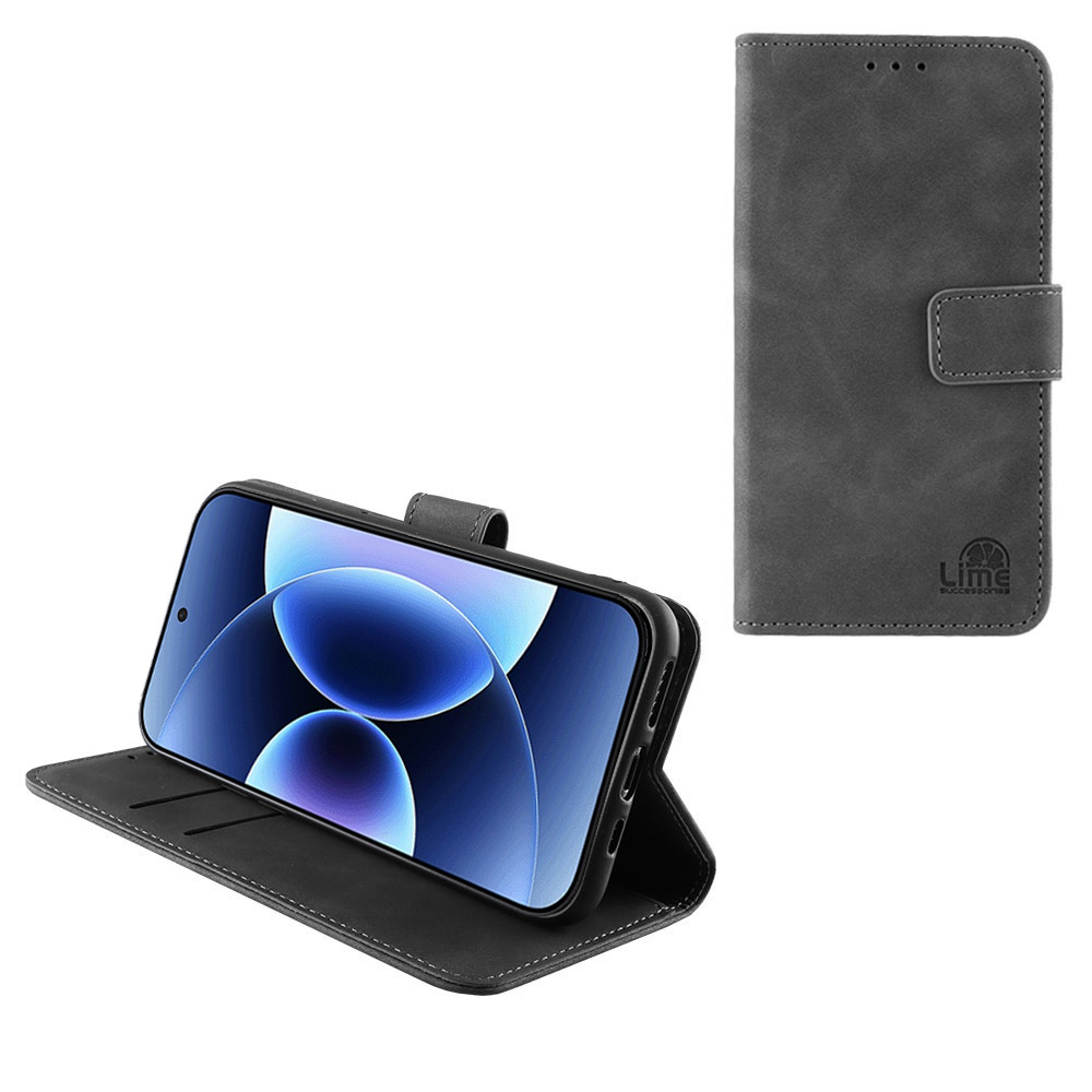 LIME ΘΗΚΗ XIAOMI 17 PRO 5G 6.3" ESSENTIAL MAGNET BOOK STAND CLIP GREY