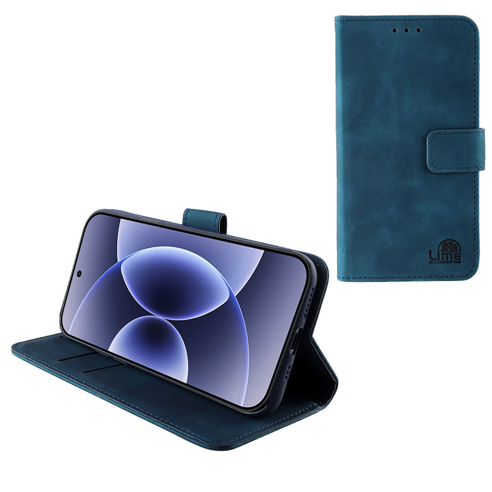 LIME ΘΗΚΗ XIAOMI 17 5G 6.3" ESSENTIAL MAGNET BOOK STAND CLIP DARK BLUE